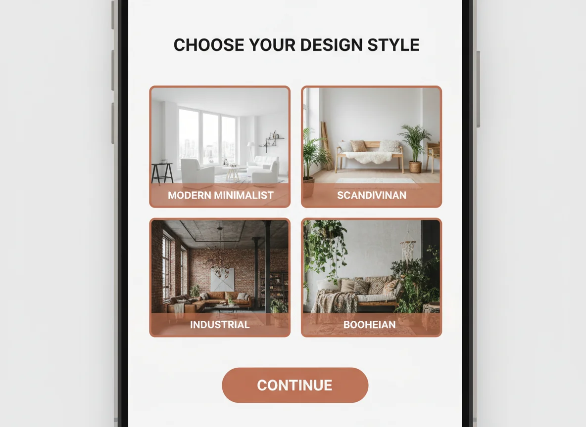 AI interior design styles - Choose from 30+ design options for your room
