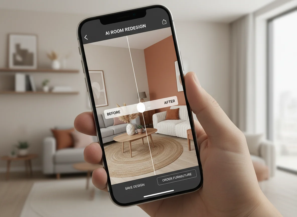 Risultati del design casa con IA – trasformazioni prima e dopo immediate